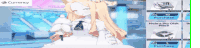 a girl in a white dress stands in front of a currency sign