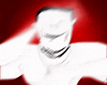 a blurry picture of a man with a choker on his neck