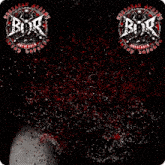 a black and white photo of a man with glasses and a logo that says ' heavy rock '