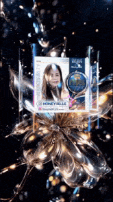 a picture of a girl with the name honey belle