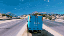 Cool Blue Busje Truck GIF - Cool Blue Busje Truck Crash GIFs