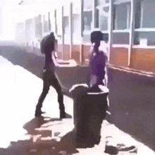 Girl Being Hit By Bin GIF - Girl Being Hit By Bin GIFs