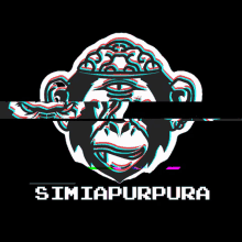 a monkey wearing a green hat has the word somda purple written below it