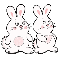 Love Rabbit Sticker - Love Rabbit Sweet Rabbit Stickers