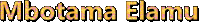 the word mbotama elamu is written in yellow and black