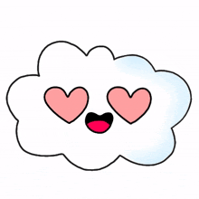 cloud emoji cute heart love