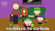 You Have To Go Now Sharon Marsh GIF - You Have To Go Now Sharon Marsh Kenny Mccormick GIFs