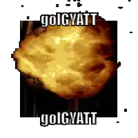 a pixelated image of a potato chip with the words goigyatt goigyatt written on it .