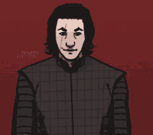 a drawing of a man with darth ghydium written on the bottom