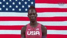 Waving Athing Mu GIF - Waving Athing Mu Usa Olympic Team GIFs