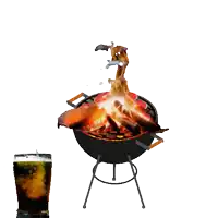 a cartoon of a grill with the words a reason to feel on it