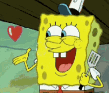 Spongebob Happy GIF - Spongebob Happy Flying Kiss GIFs