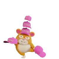 a cartoon mouse wearing a hat that says grind on it