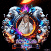 a picture of a woman surrounded by lions with the name mpst edith kairos at the bottom