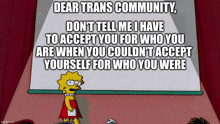 a cartoon of lisa from the simpsons giving a presentation
