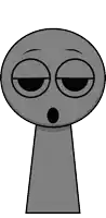 a cartoon drawing of a key with a surprised face .