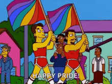 Pride Month Simpsons GIF - Pride Month Simpsons Flag GIFs