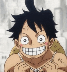 Excited Luffy GIF