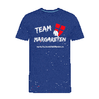 a blue shirt that says team margareten on the front