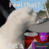 a meme that says feel that that 's that 's clideo.com