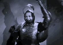 The Three Stooges Larry GIF - The Three Stooges Larry Knight Armor GIFs