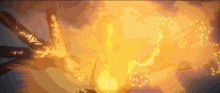 a painting of a fire with a few lines that say ' a ' on it