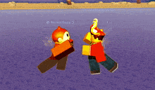 two cartoon characters are standing next to each other with the name roman13gion in the corner