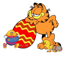 Happy Easter Garfield GIF - Happy Easter Garfield Easter Eggs GIFs