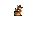 a cartoon drawing of a raccoon holding a cone