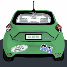 bumper sticker electric vehicles clean energy green energy climate