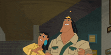 a cartoon of a man and a woman with a surprised look on their faces