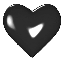 Heart Black Sticker
