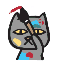 gaiathegraycat cat painting artist art