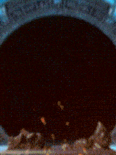 a picture of a stargate with flames coming out of it .