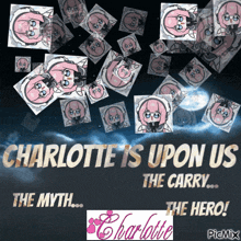 a poster that says charlotte is upon us