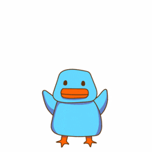 a cartoon duck with the words congrats behind it