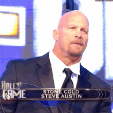 Stone Cold Steve Austin Hall Of Fame GIF - Stone Cold Steve Austin Hall Of Fame Wrestle Mania GIFs
