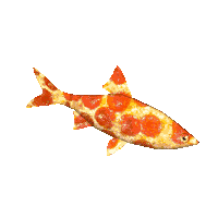 Pizza Fish Sticker - Pizza Fish Spin Stickers