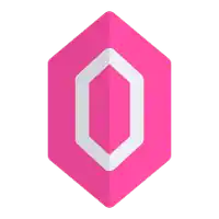 a pink hexagon with a white hexagon inside of it