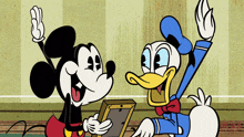 Hi Five Mickey Mouse GIF - Hi Five Mickey Mouse Donald Duck GIFs