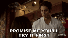 Promise Me Youll Try It First Lucas Bravo GIF - Promise Me Youll Try It First Lucas Bravo Gabriel GIFs