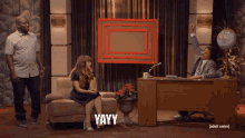 Aubrey Peeples Eric Andre GIF - Aubrey Peeples Eric Andre Confused Yayy GIFs