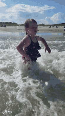 Little Girl Swimming GIF - Little Girl Swimming Beach GIFs
