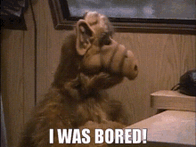 Alf I Was Bored GIF - Alf I Was Bored I Had Nothing To Do GIFs