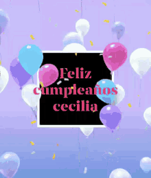 Feliz Cumpleaños Cecilia GIF - Feliz Cumpleaños Cecilia Balloons GIFs