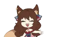 a cartoon drawing of a girl with brown hair