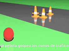 Ball Traffic Cones GIF - Ball Traffic Cones Hitting Traffic Cones GIFs