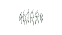 a white background with a few pieces of metal on it that looks like a sword