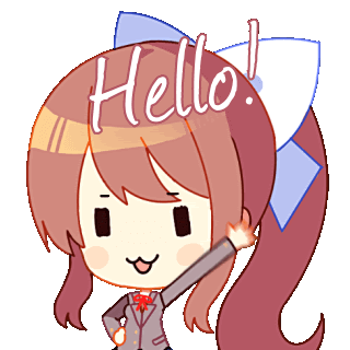 Hello Monika Sticker - Hello Monika Stickers
