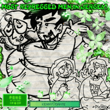 a drawing of a man and a girl with the words most repressed men in jersey